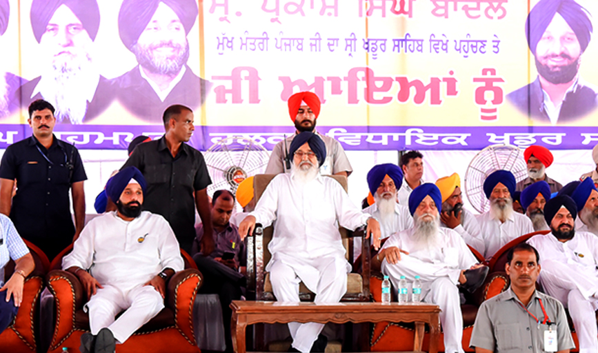 CM BADAL CALLS UPON PEOPLE TO GIVE CRUSHING DEFEAT TO CONGRESS AND AAP FOR SAFEGUARDING FUTURE OF THEIR COMING GENERATIONS