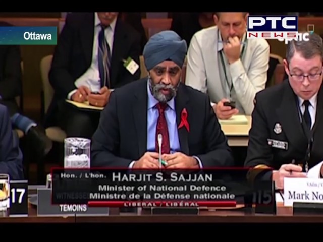 Canada's Defence Minister Harjit Sajjan in Standing Committee on National Defence