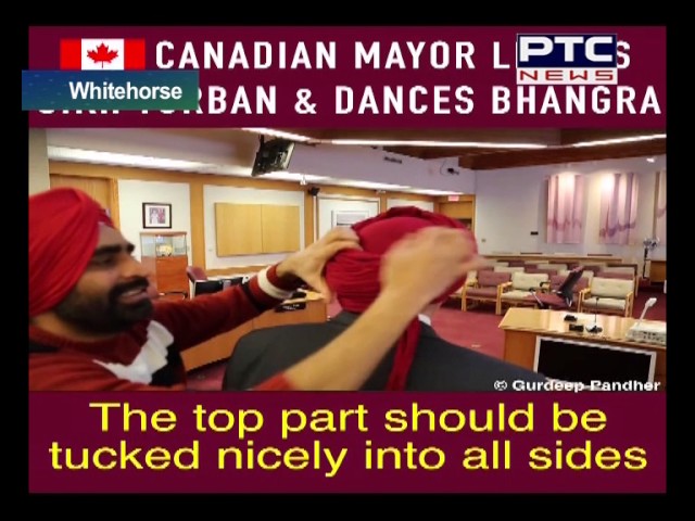 First Time In Canada City Mayor Learn Turban And Bhangra