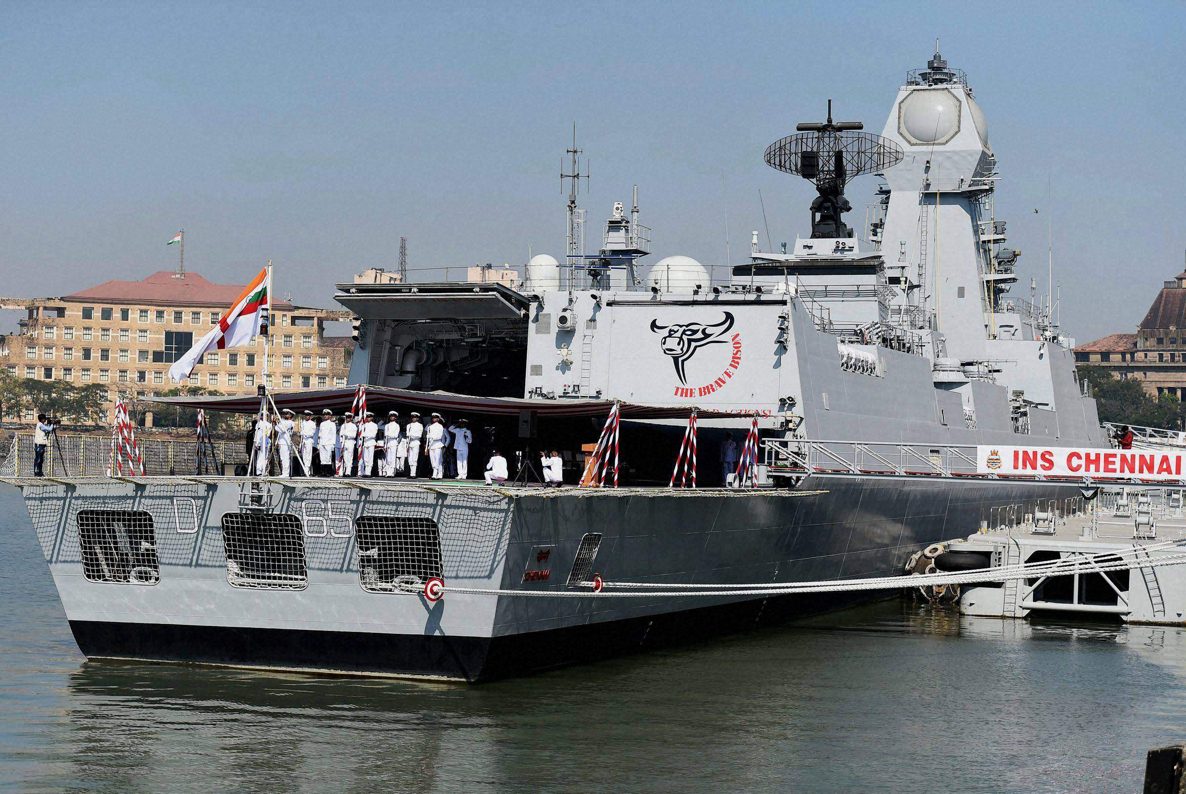 Naval warship 'INS Chennai' is an example of 'Make in India': Indian Navy