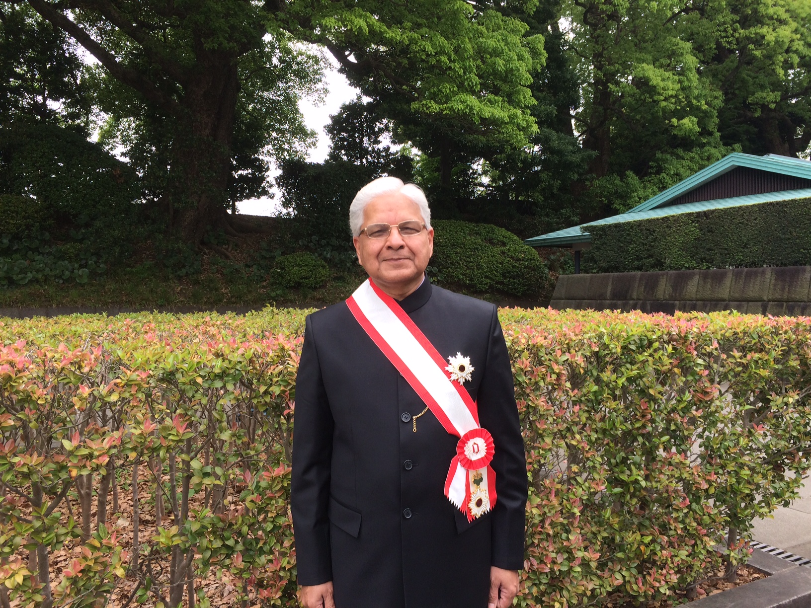 Dr Ashwani Kumar decorated with Grand Cordon of the Order of the Rising Sun by Japan