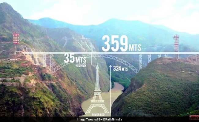 Railway bridge over Chenab river will be taller than Eiffel Tower