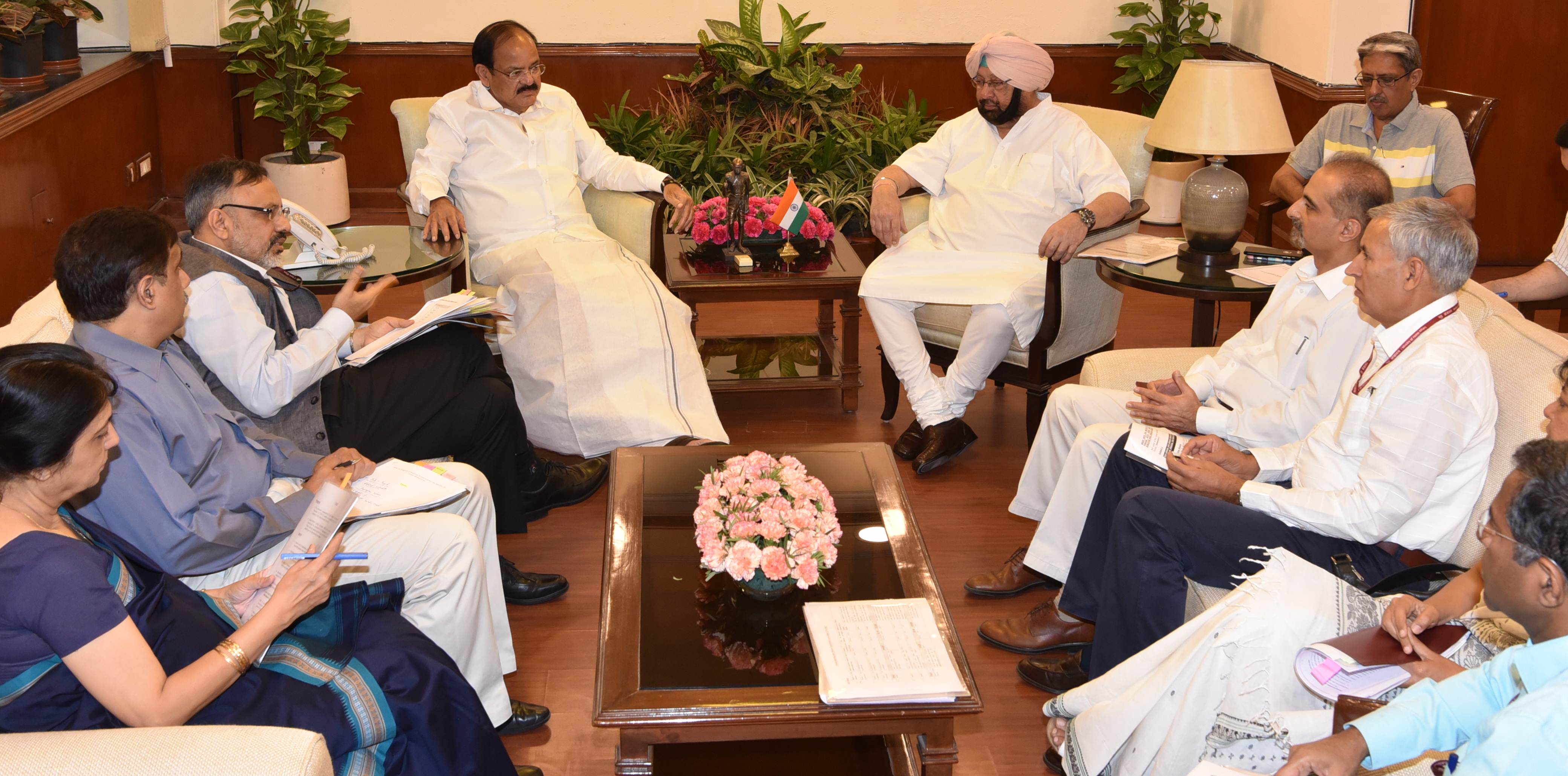 Punjab CM assures Venkaiah Naidu of all-out efforts to bring Central Government aided projects on track