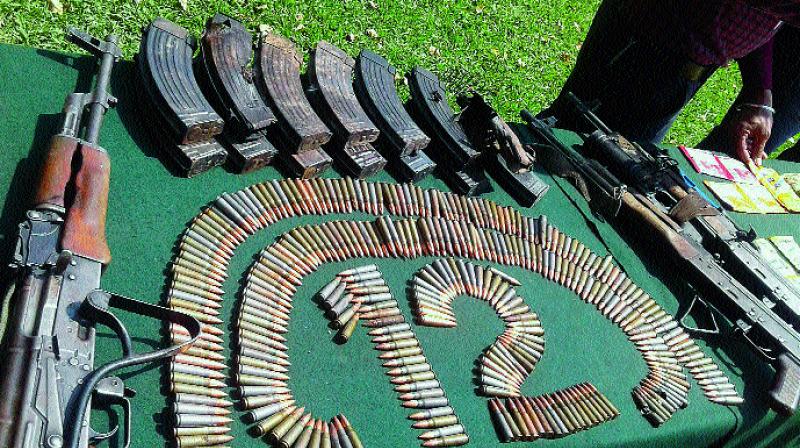 J&K: Huge cache of ammunition recovered from militants gunned down in Naugam