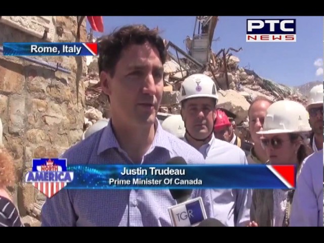 PM Justine Trudeau Visited Earthquake Damaged Town In Italy