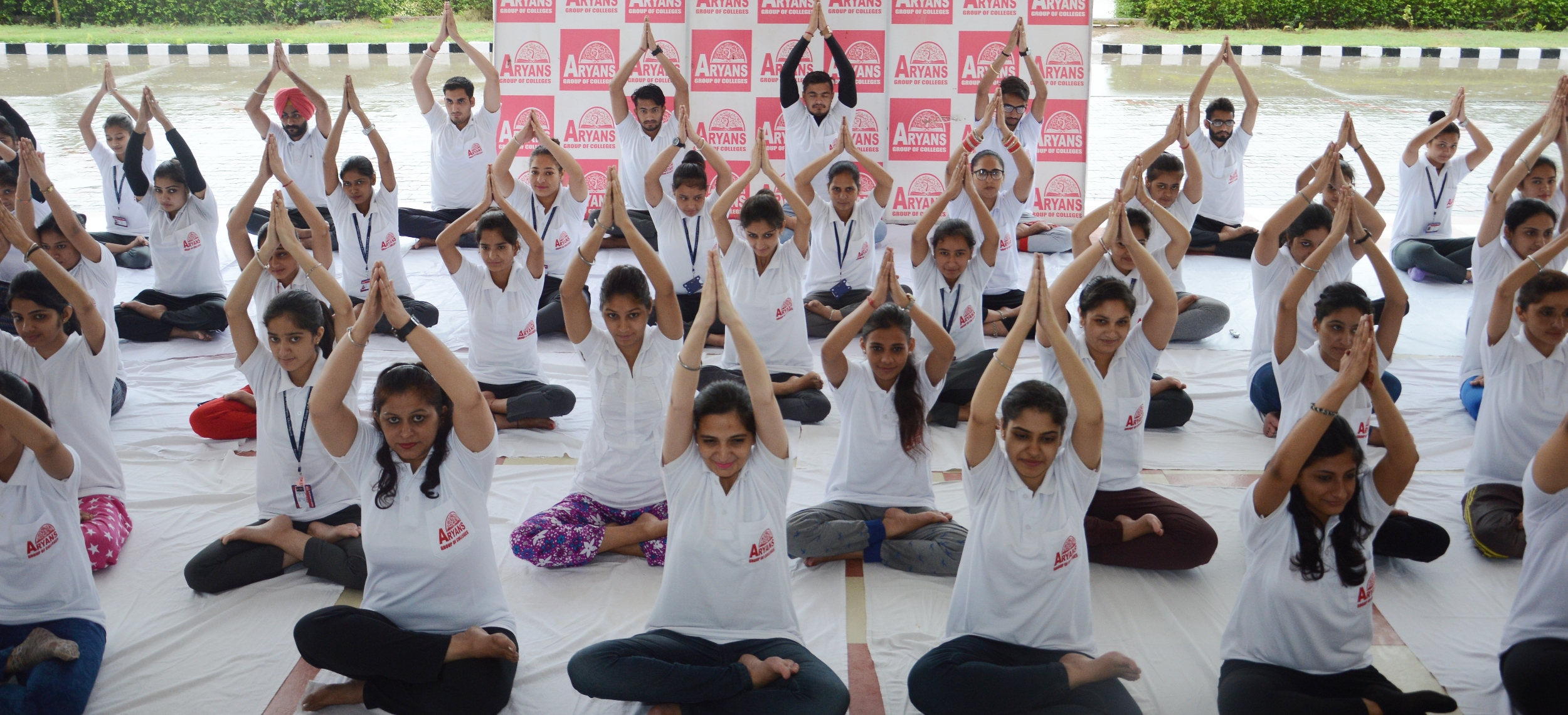 Aryans celebrates 3rd International Yoga Day at its Campus