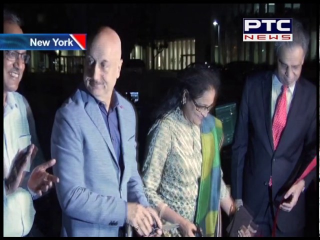 International Day of Yoga, Actor Anupam Kher Illuminates UN Building in New York