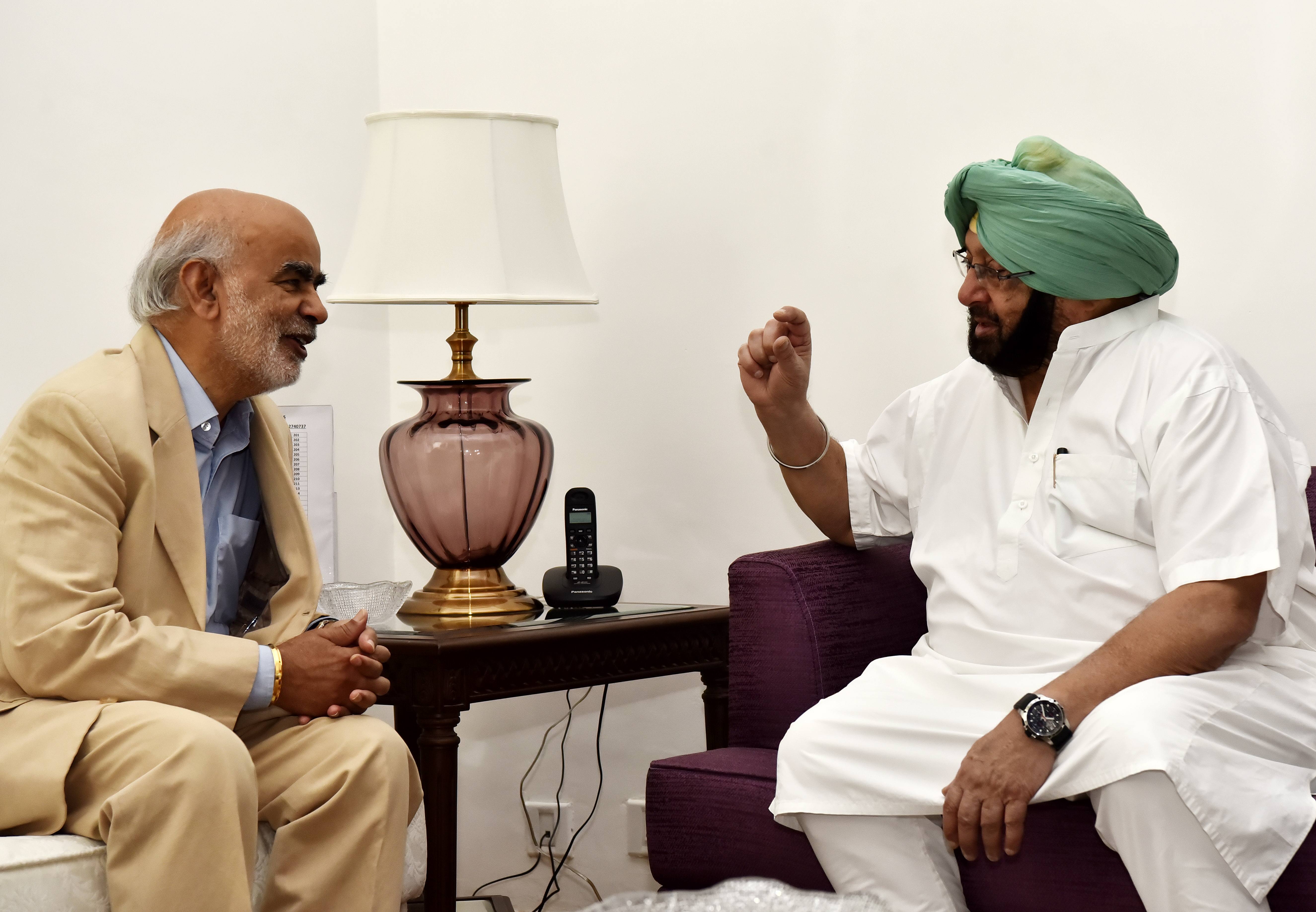 Lord Diljit Rana meets Capt Amarinder, shows interest in investment in sports & education