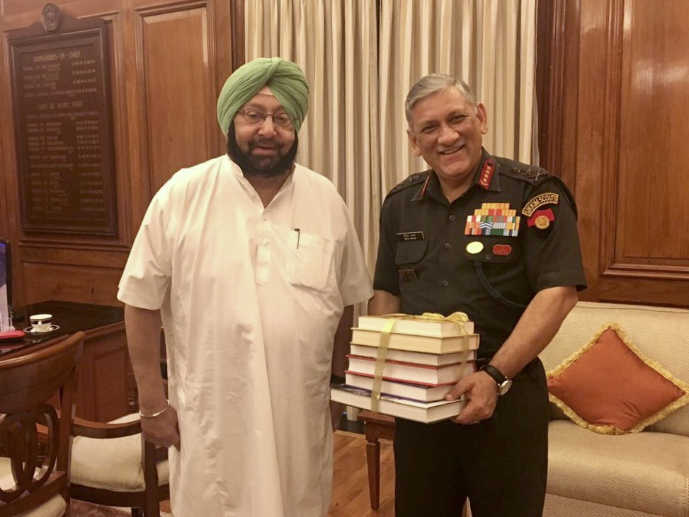 Punjab CM Capt. Amarinder Singh makes a courtesy call on Indian Army Chief General Bipin Rawat