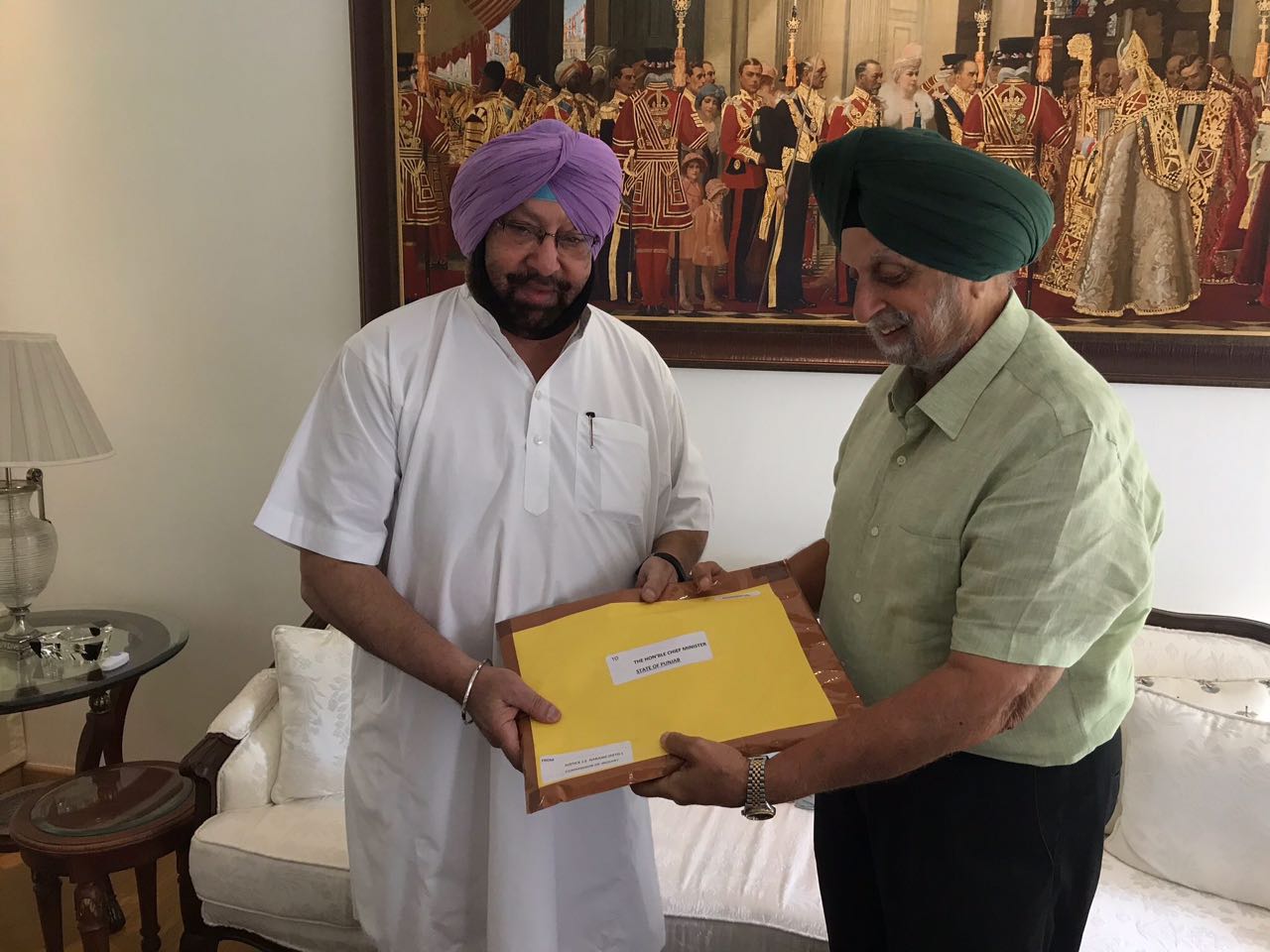 Justice Narang submits report into mining auctions to Capt Amarinder Singh