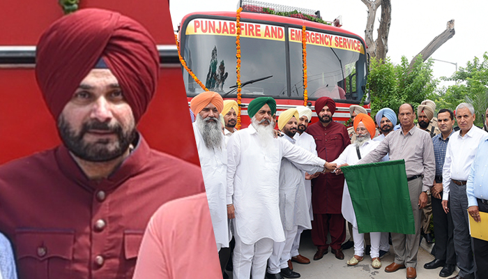Navjot Singh Sidhu flagged off fire brigades for 8 cities in Punjab