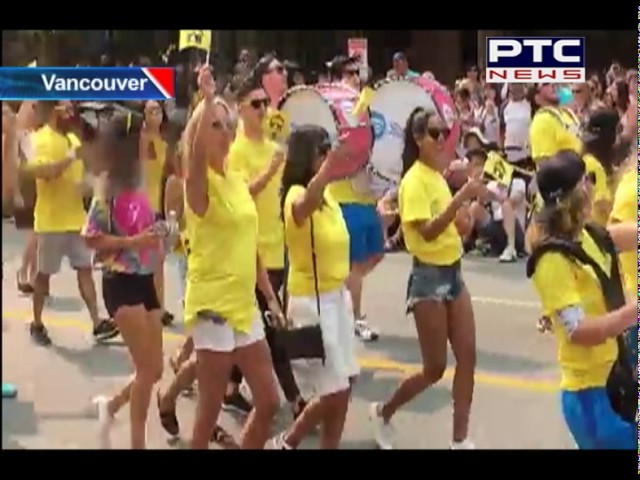 Canadian Defense minister Harjit Sajjan Dances in Vancouver Pride Parade