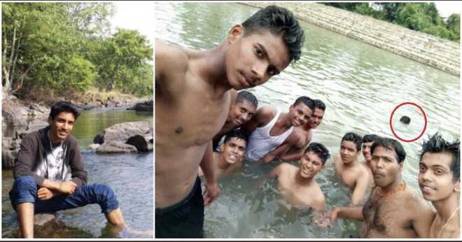 Student drowns in background while friends are busy taking selfie