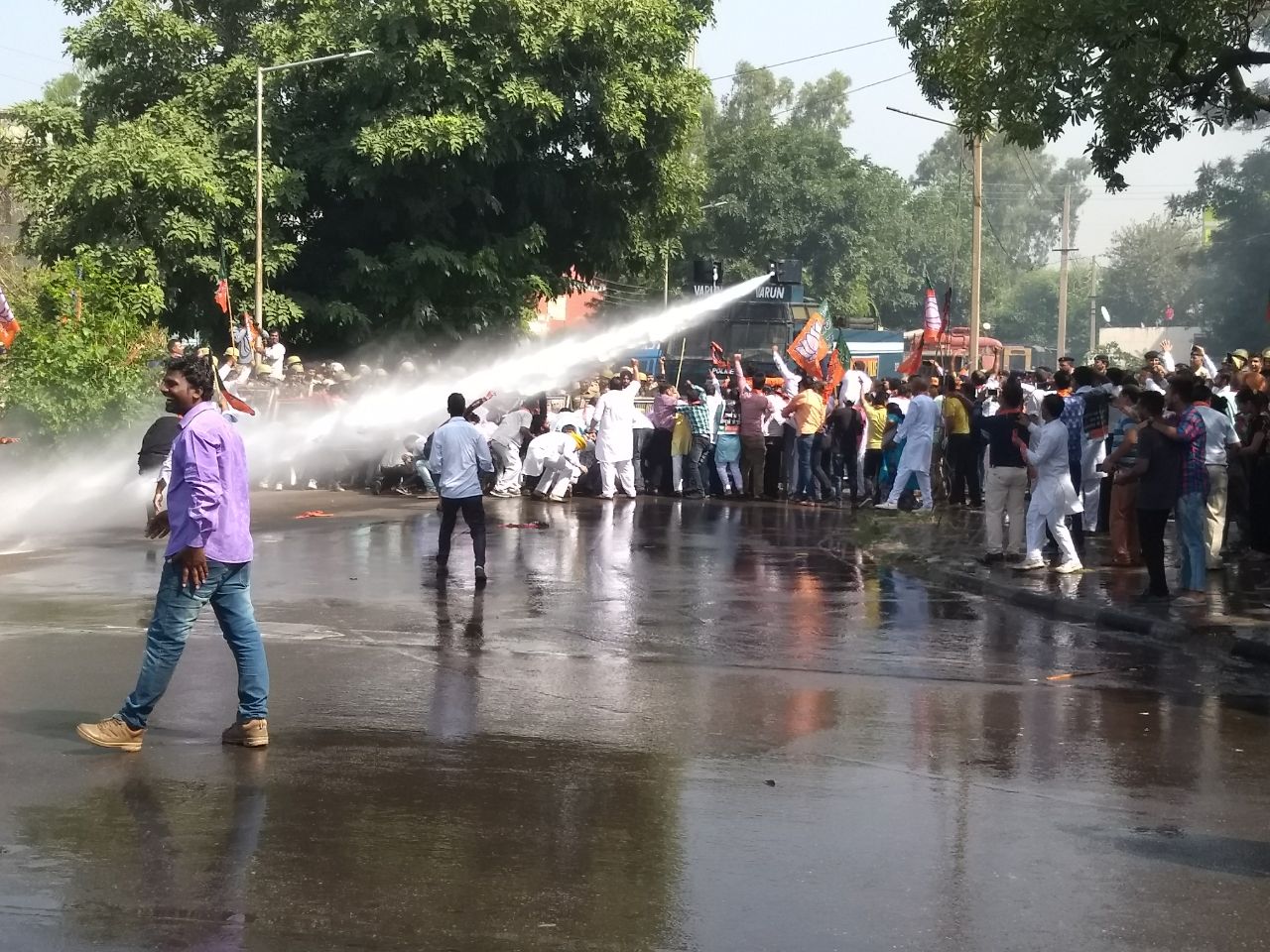 BJP marches in Chandigarh against killing of RSS, party activists in Kerala