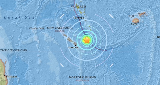 7.3 magnitude quake strikes east of New Caledonia: USGS