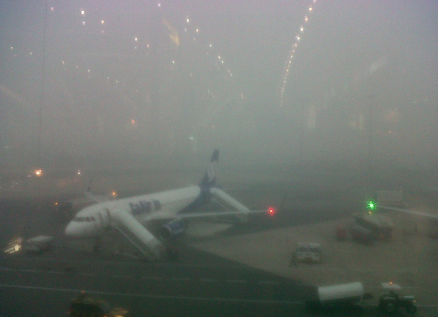 Long delays at Delhi airport as smog hampers visibility