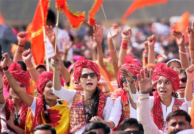 Rajput community holds massive protest against 'Padmavati'