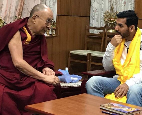 Spirituality is the essence of life, proves John Abraham as he meets Dalai Lama