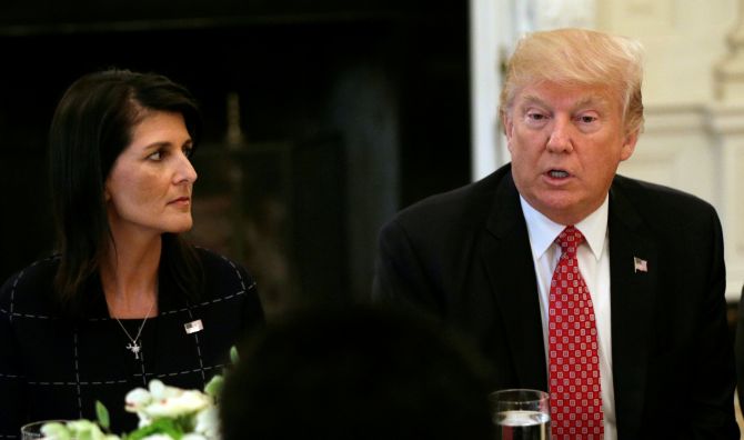 Haley calls rumours of affair with Trump 'disgusting'