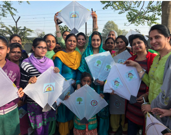 Harsimrat Kaur Badal adds color to Basant Panchami with Kite flying tradition