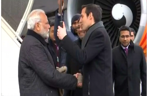 PM Modi arrives in Zurich, will leave for Davos Shortly