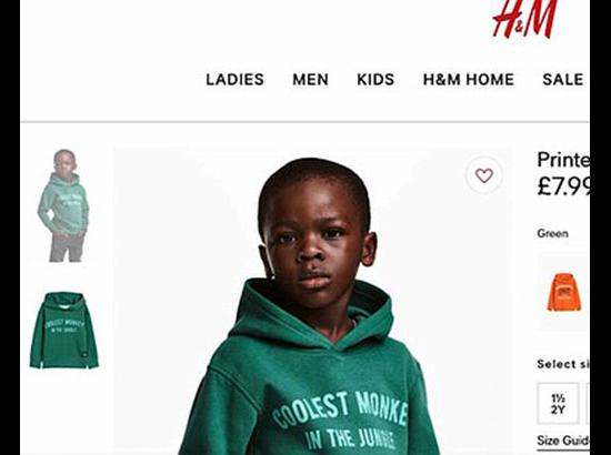 H&M apologises for using black child to sell sweatshirt with a coolest monkey in the jungle slogan