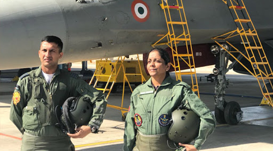 Strapped in G-suit, Sitharaman takes to skies in Sukhoi-30 MKI