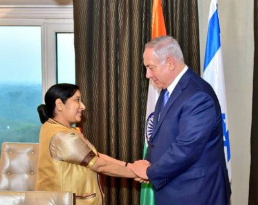 Swaraj, Netanyahu discuss ways to strengthen strategic ties