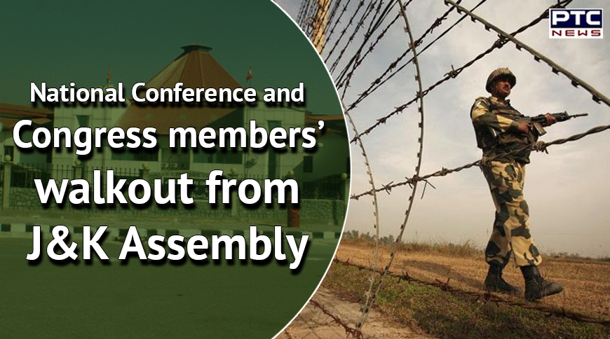 National Conference and Congress members’ walkout from J&K Assembly