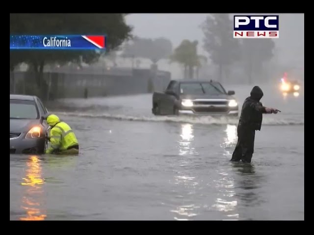 Heavy Rains Trigger Flooding,Mudflows & Freeway Closures Across Southern California