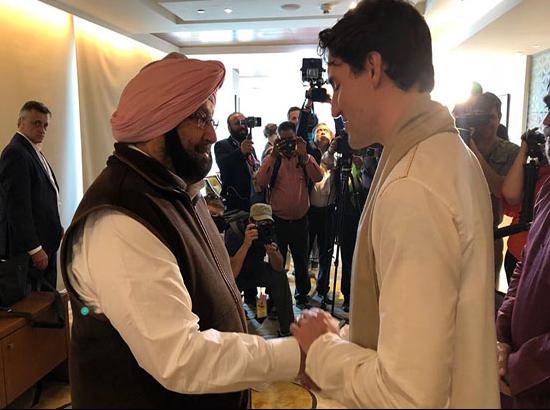 Captain Amarinder Singh meets Trudeau, Sajjan Singh and other Canadian Ministers