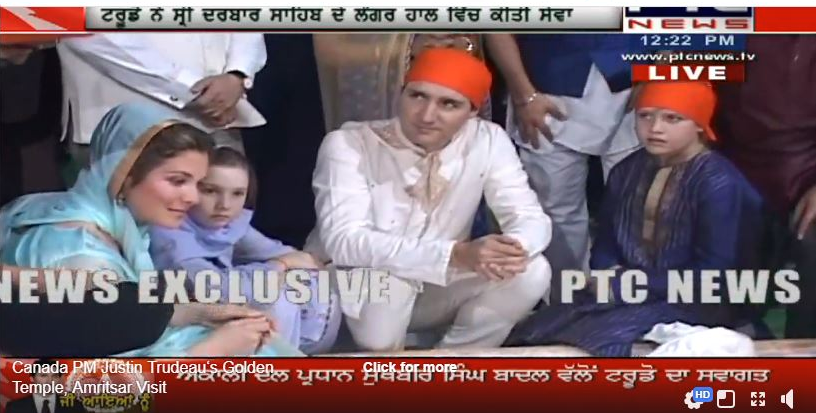 Watch Video: Langar Seva by Trudeau along with family at the Golden Temple