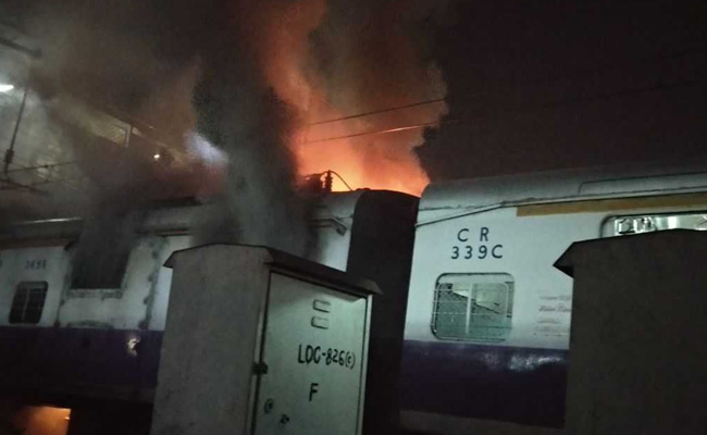 Fire in suburban train coach at Dadar, no injuries to commuters
