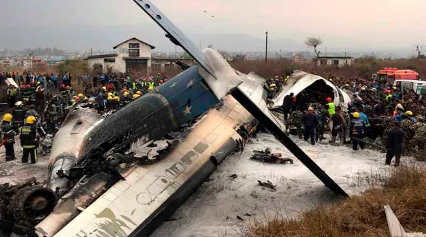 Bangladesh plane carrying 67 passengers crashes in Nepal