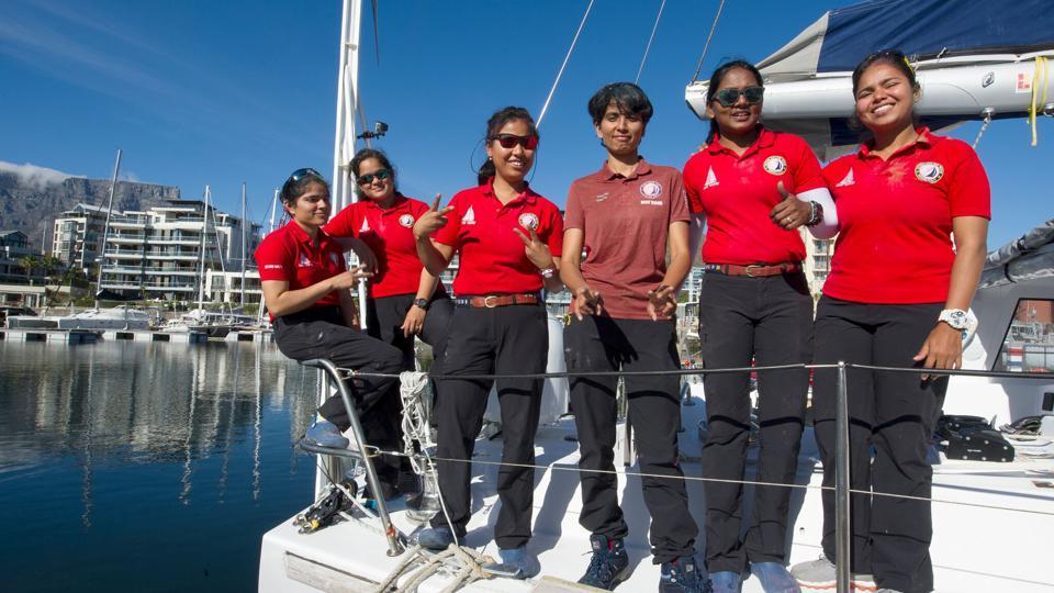 Navy's all-woman crew aboard INSV Tarini begins return journey