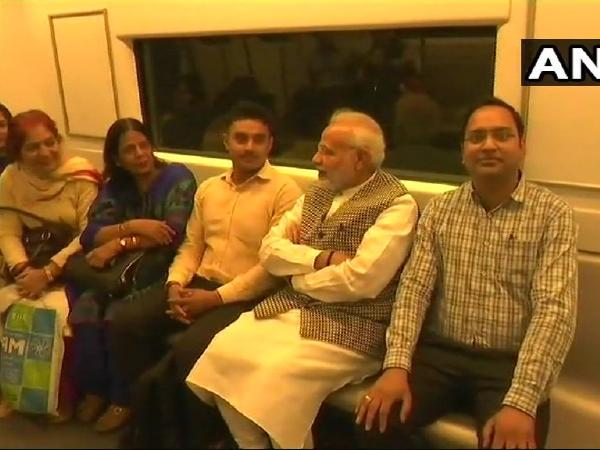 PM Narendra Modi travels by Metro to inaugurate Dr Ambedkar National Memorial