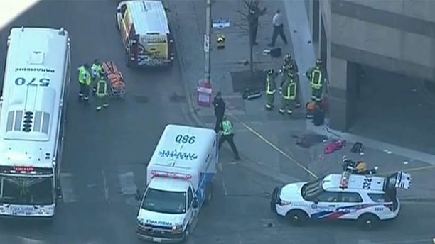 Several Injured as a Van runs through pedestrians in Toronto
