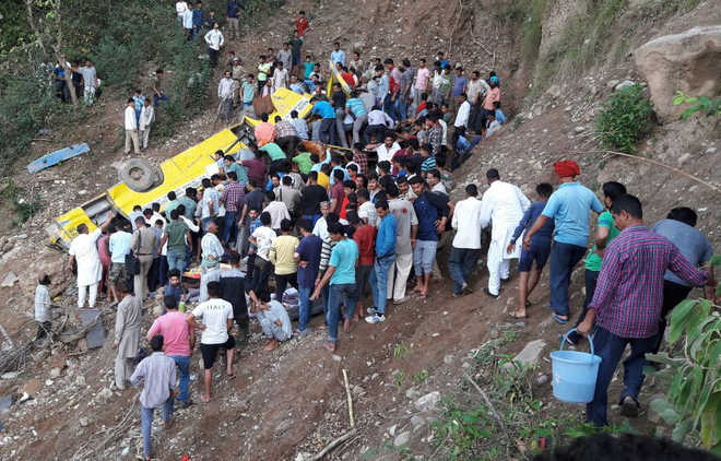 At least 20 kids dead as school bus rolls down gorge in Himachal