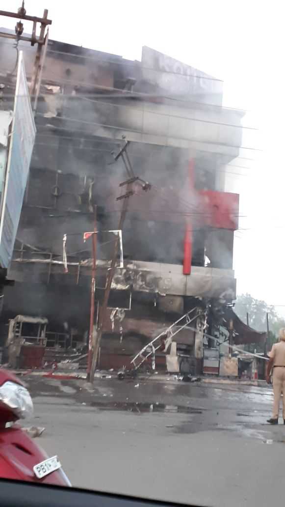 Fire breaks out at Kohli Sweets shop in Patiala, Punjab