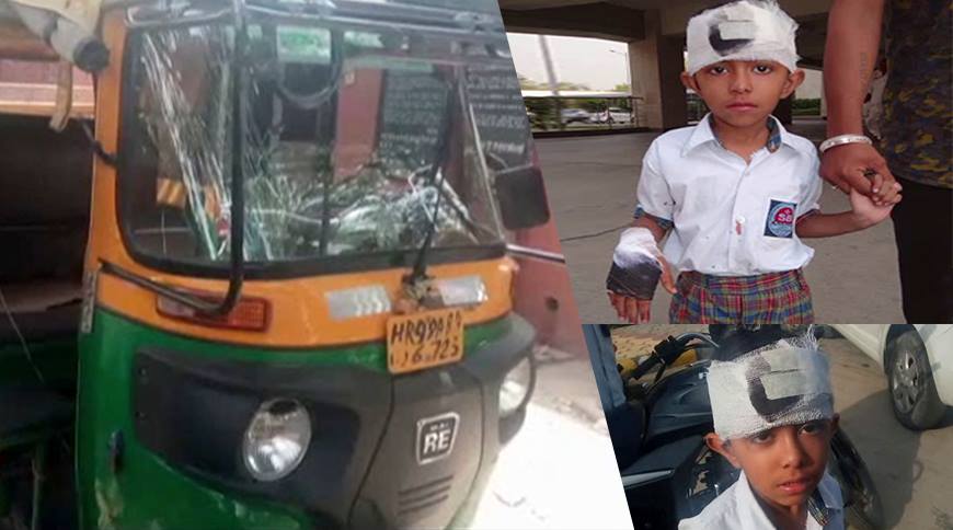 7 students injured as car hits auto-rickshaw