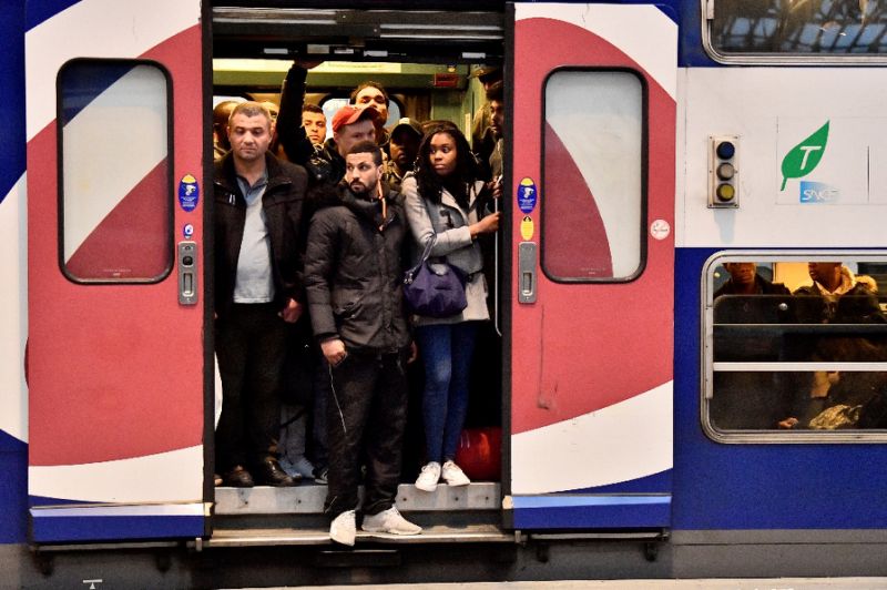 Black Tuesday: Commuters across France faced severe disruption as French unions kick off huge rail strike