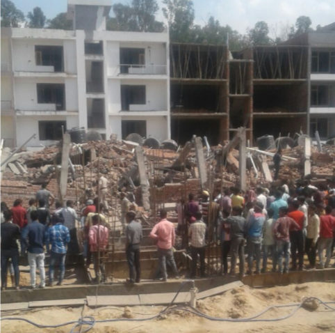 Multi-storey Imperial Garden Building collapsed in Zirakpur