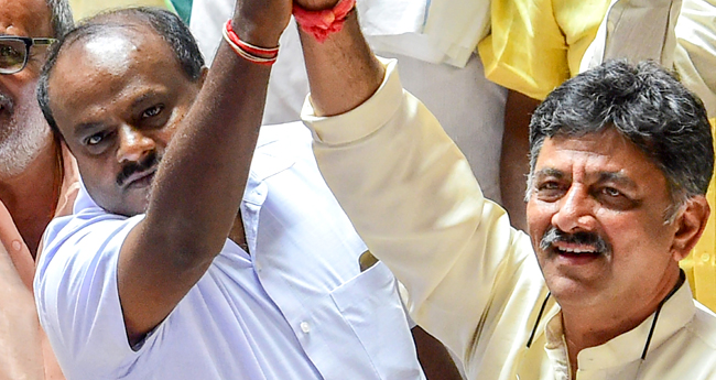 Facing defeat, Yeddyurappa quits; Kumaraswamy to be sworn-in on Wednesday