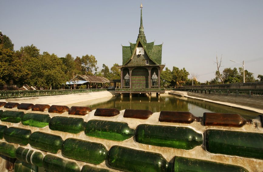 This Buddhist Temple in Thailand is made out of beer bottles