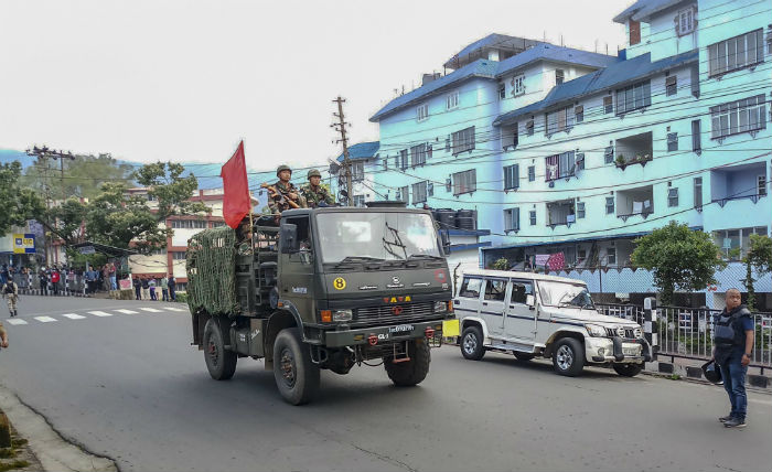 Fresh violence in Shillong, Centre rushes forces, Flag march by Army