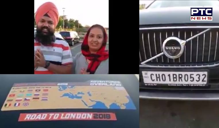 Watch Video: Sikh couple drives by road from Chandigarh to UK in 73 days