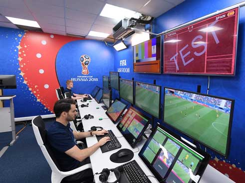 Video Assistant Referee system used for first time in World Cup history