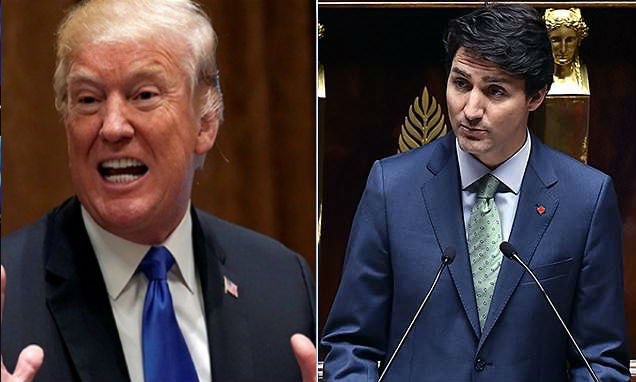Trump, Trudeau trade barbs over tariffs