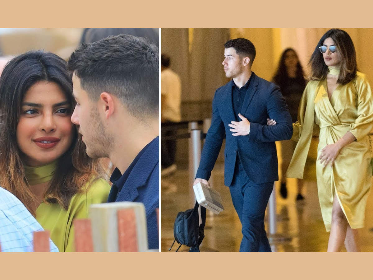 Priyanka Chopra and her rumoured boyfriend Nick Jonas arrive in India hiding faces