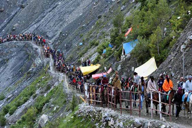 Amarnath pilgrims left stranded after landslides disrupt traffic on Jammu-Srinagar highway